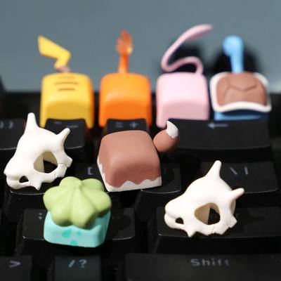 1pc Cartoon Personality Tail Gaming Keycap Elves Keycaps fes