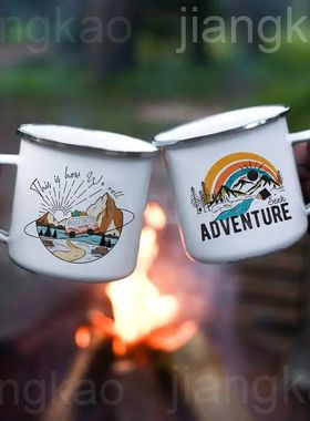 This Is How We Roll Printed Camper Mugs Camping Enamel Mug A