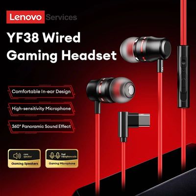 Lenovo YF38 Wired Headphones Type-C/3.5mm With Wire Control