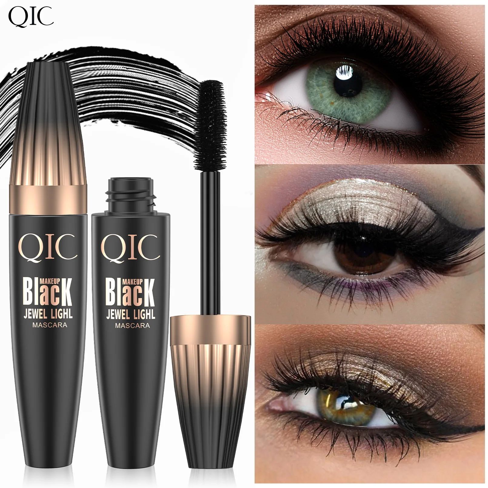 4D Silk Fiber Mascara Black Natural Volume and Length Liquid