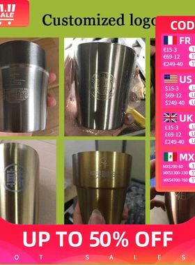 Glossy Surface Beer Mugs Double-Wall Stainless Steel Water C