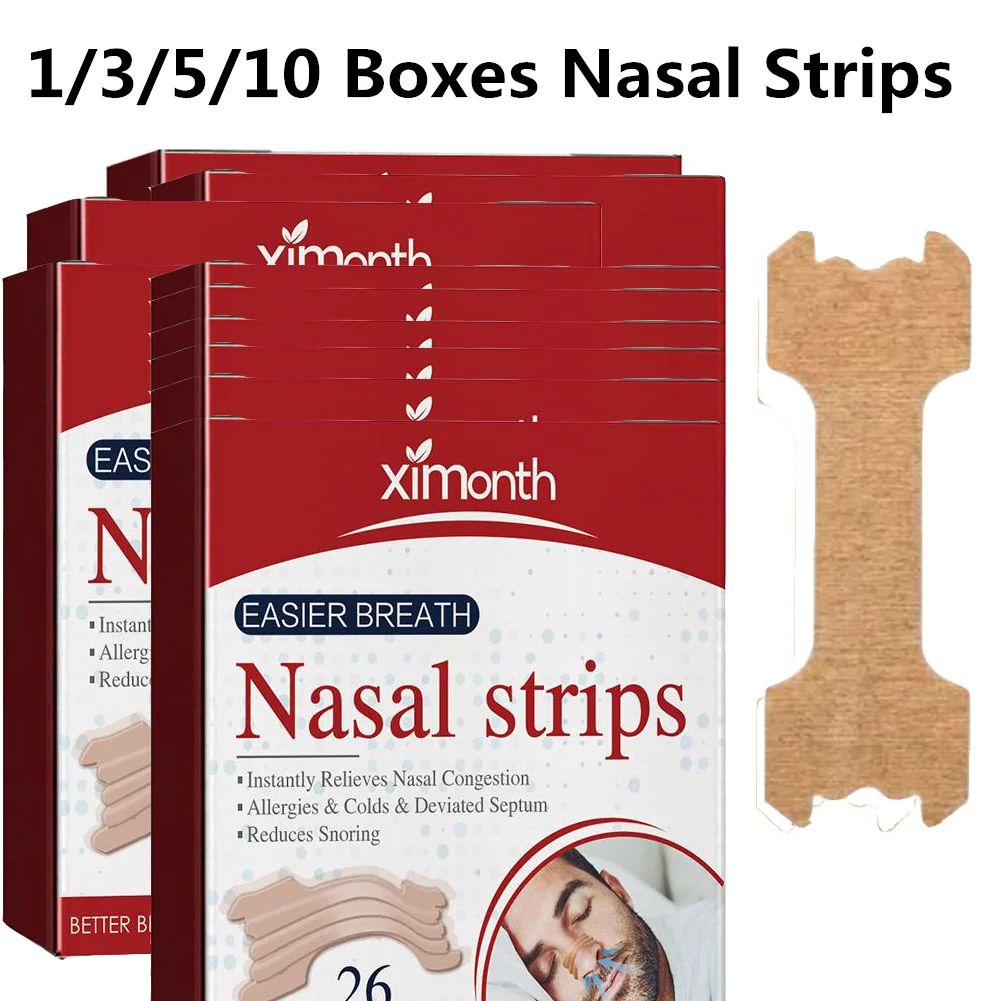 26/78/130/260pcs Brown Nose Strips Extra Strength Nasal Stri