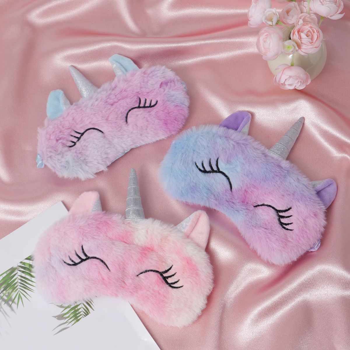 1pc/3pcs/5pcs-Cartoon Unicorn Party Anime Sleeping Mask Kids
