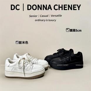 FeiFei飞飞女鞋DONNA CHENEY厚底脏脏鞋2026新款百搭做旧擦色小白