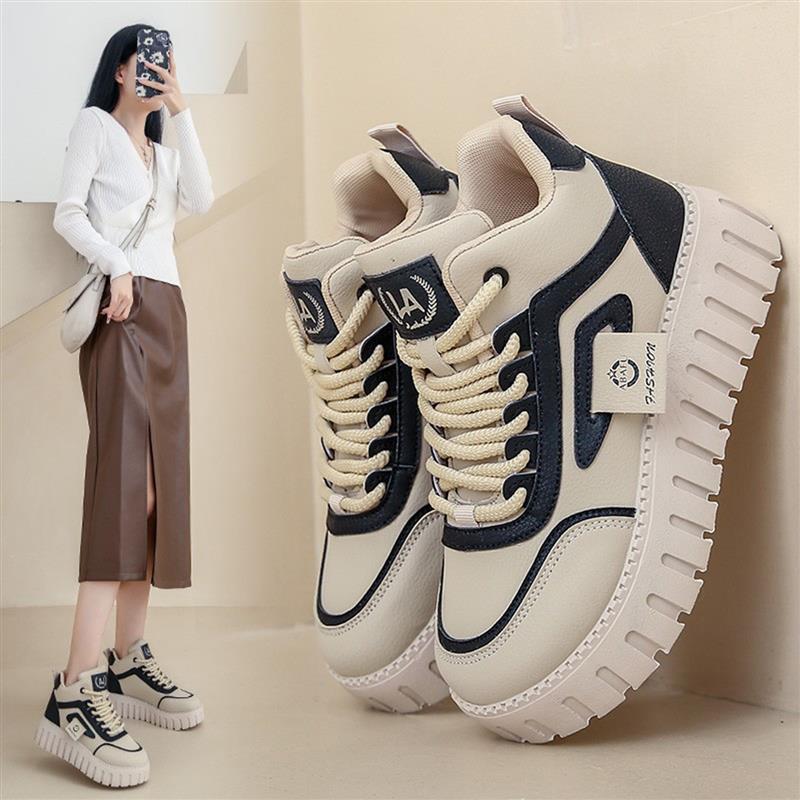 帕拉鞋女款2025新款冬季加绒加厚棉鞋女士休闲板鞋运动高帮潮鞋子