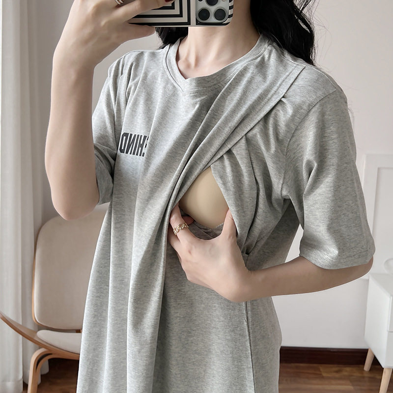 孕妇夏季纯棉哺乳连衣裙｜薄款