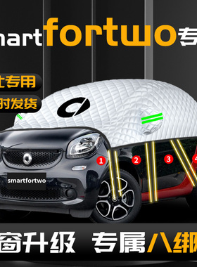 奔驰smart汽车fortwo遮雪挡防雪防冻斯玛特车前挡风玻璃罩风挡雪