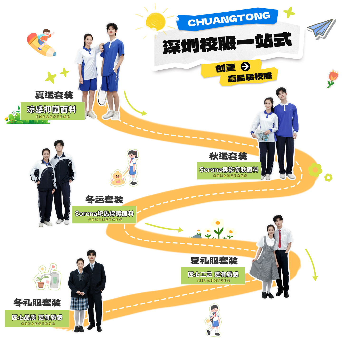 新生中学入学深圳校服一键买齐