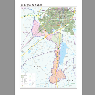 行政图市县街交通路线素材设计文件 长春市朝阳区地图高清电子版