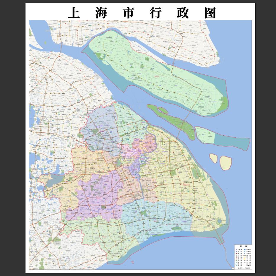 上海市地图电子版高清大尺寸高清地图jpg素材设计文件