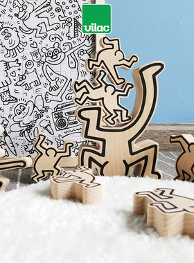 H的礼物清单丨1911法国「角落艺术品」Vilac&KEITH HARING叠叠乐