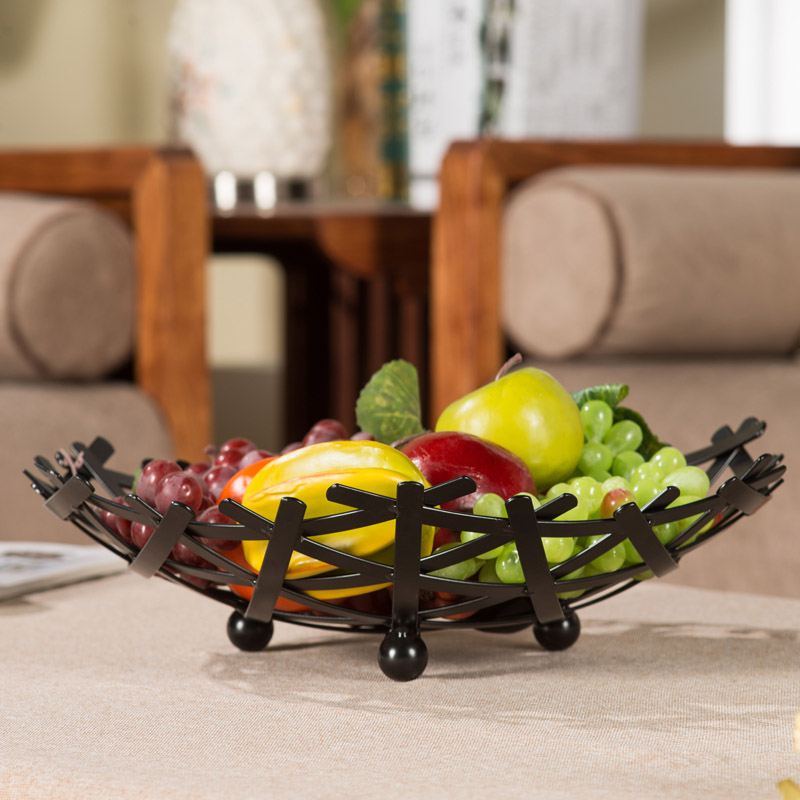欧式创意轻奢水果盘家用客厅茶几果篮酒店前台精致摆件零食糖果盘
