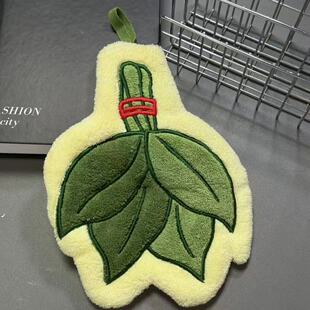 柚子叶擦手巾扫去晦气家用办公创意加厚卫生间浴室可爱田园手帕巾