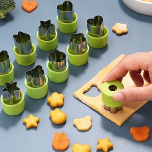 卡通馒头造型模具水果蔬菜饼干压花工具辅食DIY切花器拼盘工具切