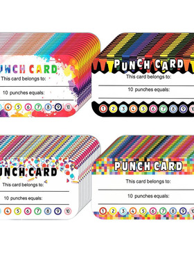 200 Pieces Punch Cards Incentive Student Reward Card teacher