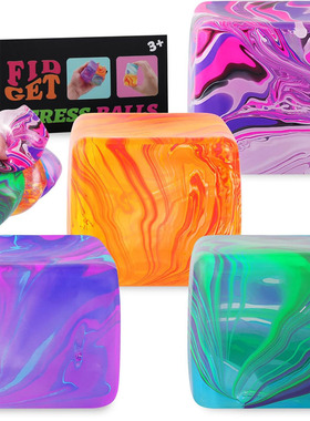 4pcs rhyolite Fidget Toys Squishy Stress Cube Ice Sugar Ball