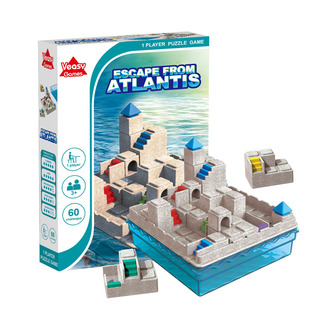Atlantis Escape a 3D Path-Building Travel Game Brain Teaser