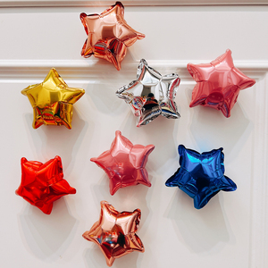 五寸五角星爱心铝膜气球星星爱心造型背景墙装饰宝宝周岁生日场景