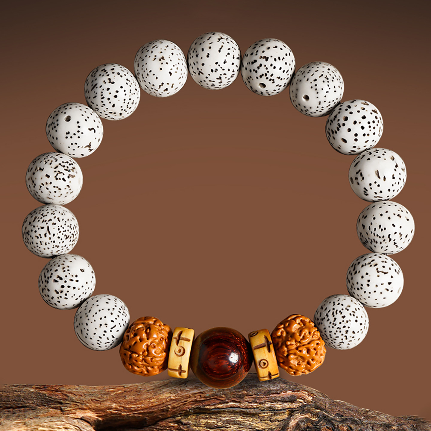 天然星月菩提子手串男女款印度小叶紫檀木佛珠木手串念珠文玩手链