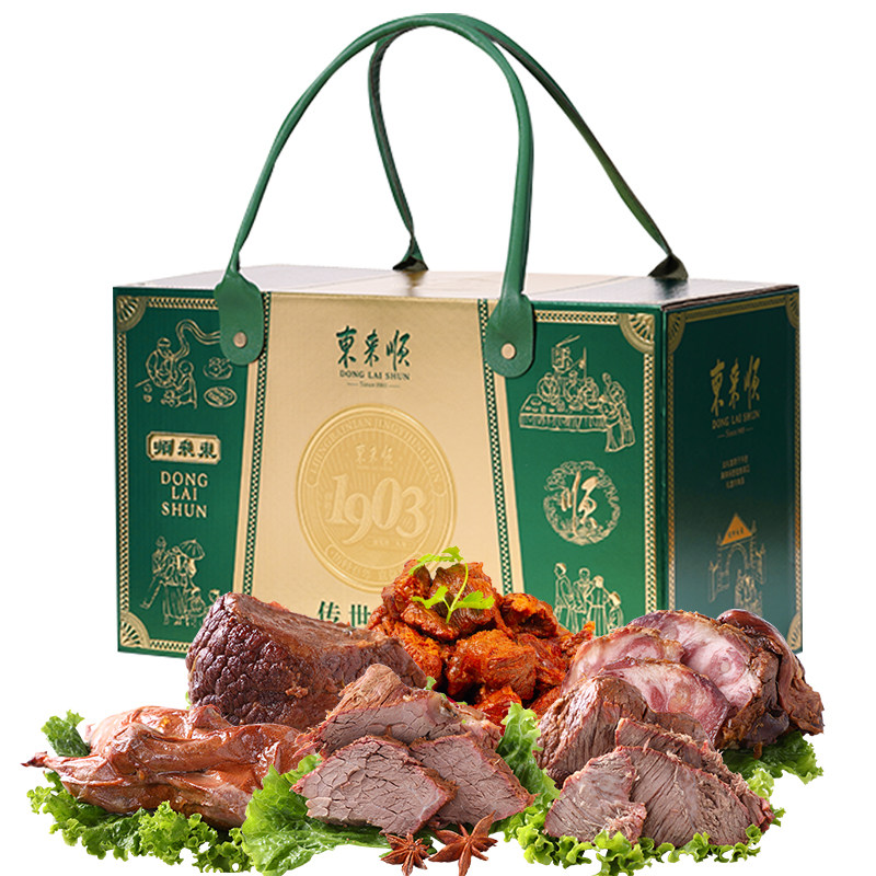 东来顺清真熟食礼盒装酱卤五香清香牛肉北京特产回民即食下酒菜