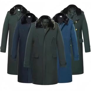 寒区常服棉大衣男保暖加厚防水长款可拆卸内胆防寒棉袄双内胆