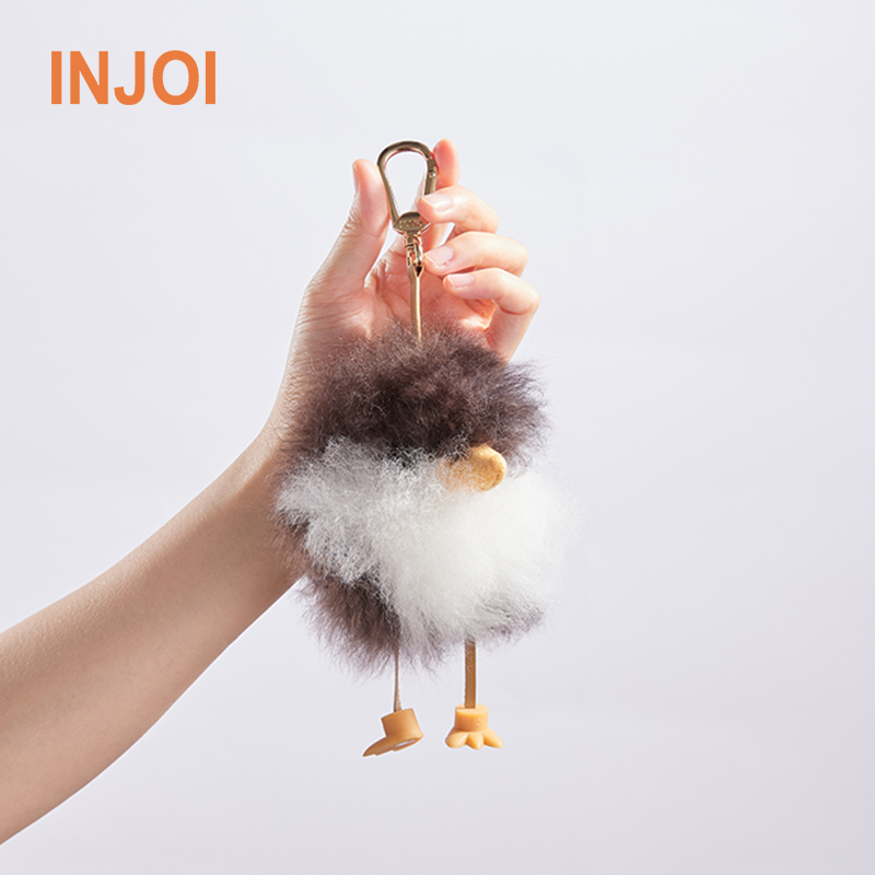 秘鲁羊驼毛企鹅挂件包挂高端礼物