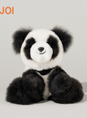 INJOI英乔熊猫手工羊驼毛绒玩偶儿童玩具公仔情侣生日新年礼物