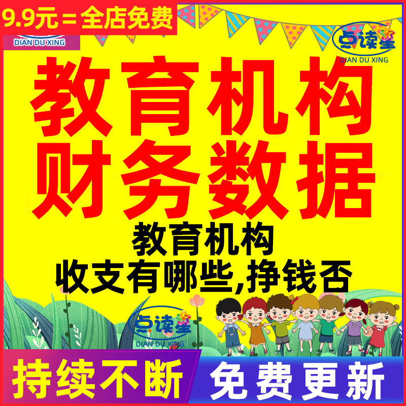 早教中心培训班学校教育机构财务数据预算决算管理制度余额利润表