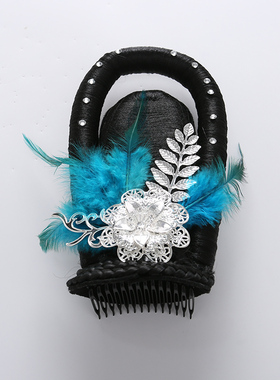 踏歌行汉唐头饰卜卦楚鼓声声踏歌头饰飞天敦煌女款头饰博物馆之夜