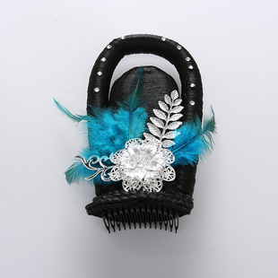 踏歌行汉唐头饰卜卦楚鼓声声踏歌头饰飞天敦煌女款头饰博物馆之夜