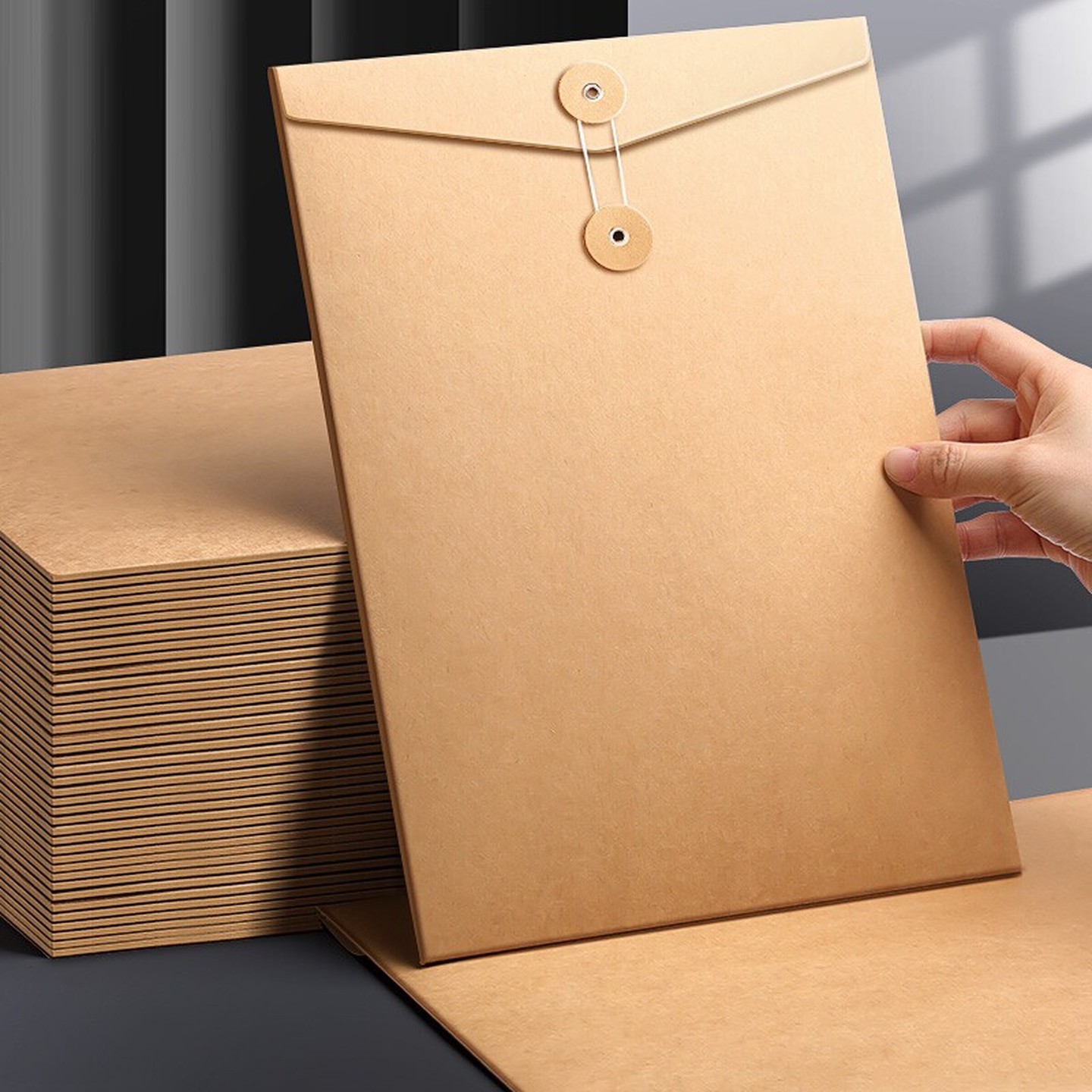 牛皮纸文件袋资料袋投标合同收纳超大办公用品办公袋合同密封纸袋
