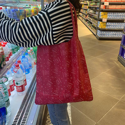 超市购物袋环保手提袋单肩迷你环保袋买菜包可折叠轻便携大容量