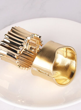 金色大号毛巾扣摆件红宝石装饰餐巾扣大理石纹毛巾扣环浴室毛巾扣