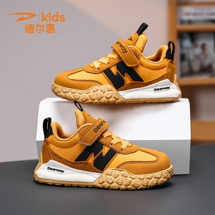 德尔惠童鞋儿童鞋子2025秋冬季新款轻便软底休闲中大童男童运动鞋