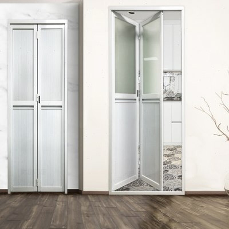 铝板折叠门推拉门浴室门卫生间门厕所门厨房门铝扣板门铝合金摺門