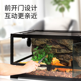 reptizoo爬虫箱爬宠玻璃缸蜥蜴守宫鬃狮蛇陆龟寄居蟹角蛙饲养箱盒