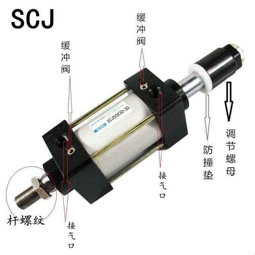 SCJ80\100\125X75X100X150X200X250X300-50-75-100-S可调行程气缸