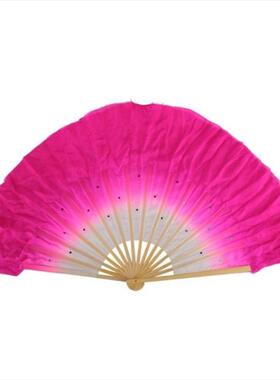 红舞鞋90280双面舞蹈扇秧歌舞蹈扇子表演扇子演出扇子1尺真丝扇