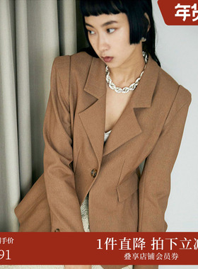 AMERI 秋冬时尚休闲干练收腰显瘦气质通勤西装夹克01220680340