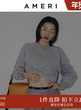 AMERI春夏新款时尚休闲高腰短款宽松气质舒适卫衣01310320330
