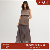 AMERI ins博主同款 2025春夏立体感分层连衣裙0125105150480