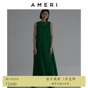 时尚 AMERI新款 chic简约褶皱松弛感宽松连衣裙01310560820