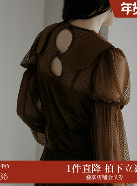 AMERI小众设计感时尚镂空裙子淑女小性感轻礼服连衣裙01220580900