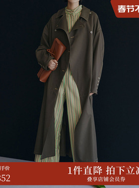 AMERI秋冬时尚干练休闲纯色质感飘逸大气场长风衣01220730440