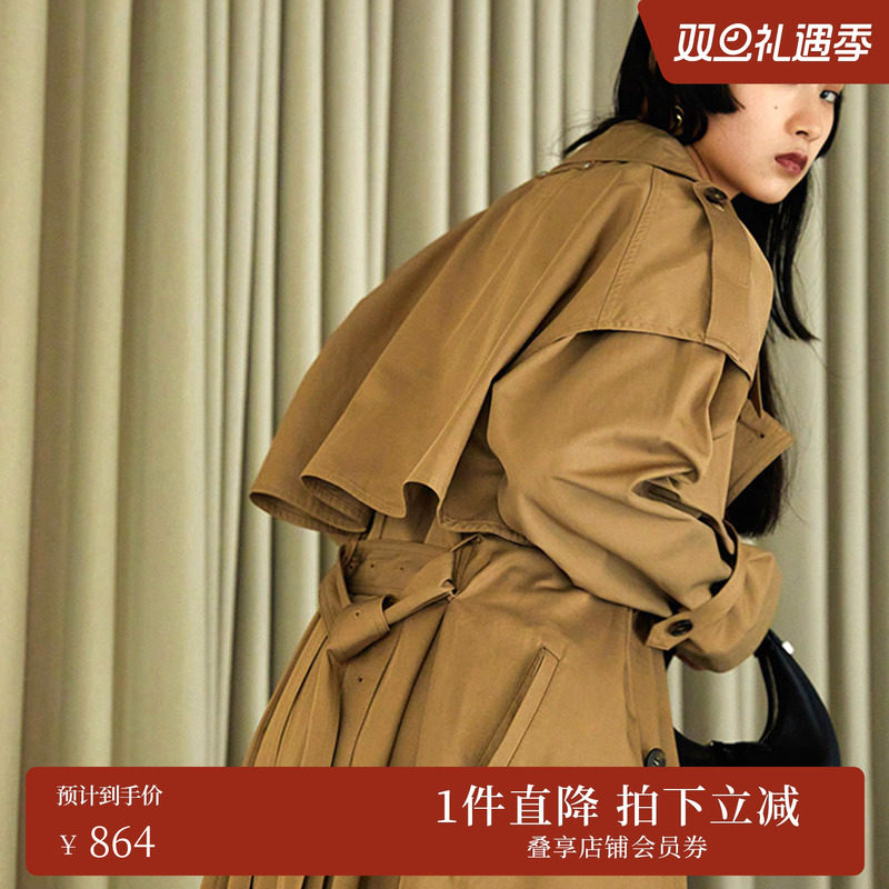 AMERI翻领通勤两穿式风衣新品