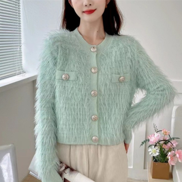 春秋冬新款设计感仿水貂