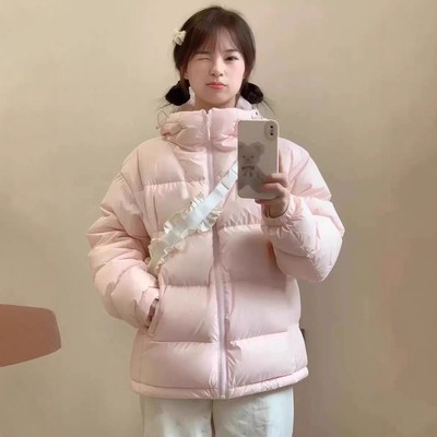 超好看冬季羽绒棉服女短
