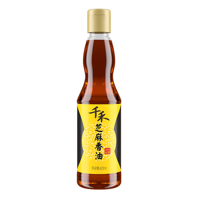 千禾芝麻香油405ml*1瓶拌菜调料火锅串串小瓶装香油家用油碟调料