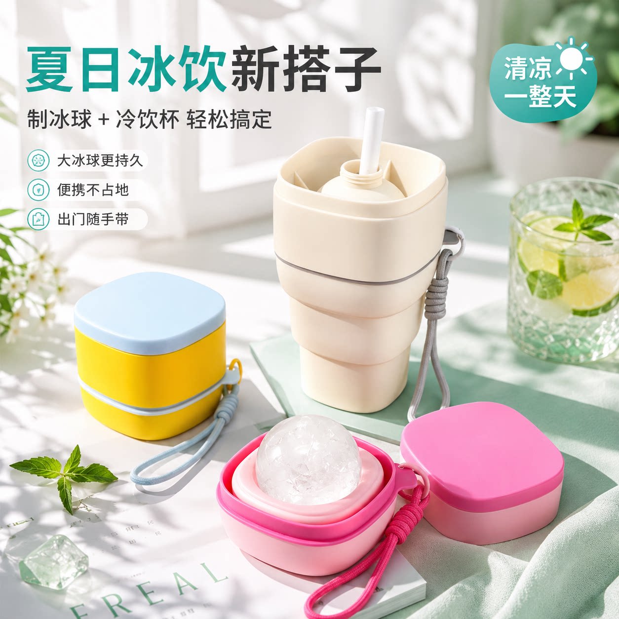 威士忌二合一制冰球水杯图片