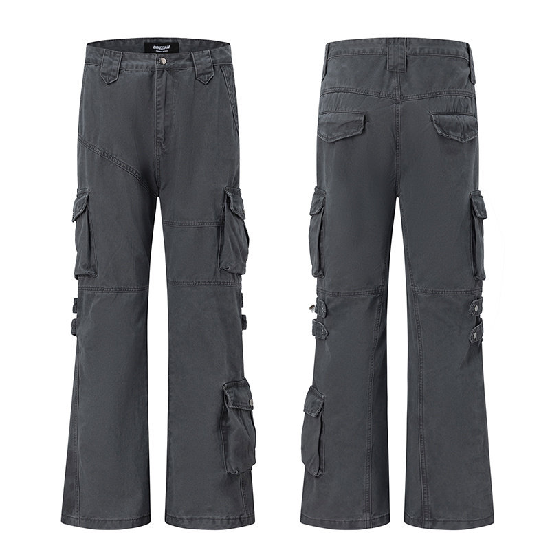 AU8OFCLUB 美式复古重磅设计感多口袋工装裤男女街头vibe宽松裤子,男装,休闲裤,淘宝优惠券,粉丝福利购,淘宝优惠卷